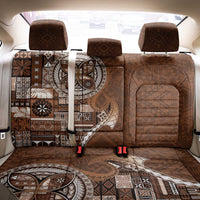 Samoan Siapo Art Tattoo Polynesian Pattern Back Car Seat Cover Brown Color LT03 - Polynesian Pride