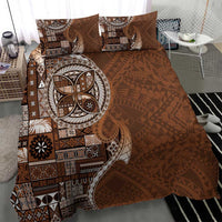 Samoan Siapo Art Tattoo Polynesian Pattern Bedding Set Brown Color LT03 - Polynesian Pride