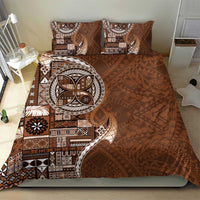 Samoan Siapo Art Tattoo Polynesian Pattern Bedding Set Brown Color LT03 - Polynesian Pride