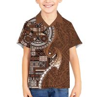 Samoan Siapo Art Tattoo Polynesian Pattern Hawaiian Shirt Brown Color LT03 - Polynesian Pride