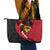 Papua New Guinea Mask Festival Leather Tote Bag Papua Niugini Tribe Mask Melanesian Pattern