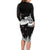 New Zealand Kea Bird Family Matching Long Sleeve Bodycon Dress and Hawaiian Shirt Maori Tattoo and Silver Fern Black Color