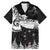 New Zealand Kea Bird Family Matching Mermaid Dress and Hawaiian Shirt Maori Tattoo and Silver Fern Black Color