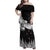 New Zealand Kea Bird Family Matching Off Shoulder Maxi Dress and Hawaiian Shirt Maori Tattoo and Silver Fern Black Color