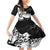 New Zealand Kea Bird Family Matching Off Shoulder Short Dress and Hawaiian Shirt Maori Tattoo and Silver Fern Black Color