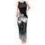 New Zealand Kea Bird Tank Maxi Dress Maori Tattoo and Silver Fern Black Color