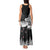 New Zealand Kea Bird Tank Maxi Dress Maori Tattoo and Silver Fern Black Color