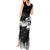 New Zealand Kea Bird Tank Maxi Dress Maori Tattoo and Silver Fern Black Color