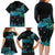 New Zealand Kea Bird Family Matching Long Sleeve Bodycon Dress and Hawaiian Shirt Maori Tattoo and Silver Fern Paua Shell Style