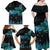 New Zealand Kea Bird Family Matching Off Shoulder Maxi Dress and Hawaiian Shirt Maori Tattoo and Silver Fern Paua Shell Style