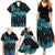 New Zealand Kea Bird Family Matching Summer Maxi Dress and Hawaiian Shirt Maori Tattoo and Silver Fern Paua Shell Style