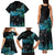 New Zealand Kea Bird Family Matching Tank Maxi Dress and Hawaiian Shirt Maori Tattoo and Silver Fern Paua Shell Style