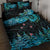 New Zealand Kea Bird Quilt Bed Set Maori Tattoo and Silver Fern Paua Shell Style