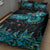 New Zealand Kea Bird Quilt Bed Set Maori Tattoo and Silver Fern Paua Shell Style