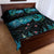 New Zealand Kea Bird Quilt Bed Set Maori Tattoo and Silver Fern Paua Shell Style