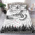 New Zealand Kea Bird Bedding Set Maori Tattoo and Silver Fern White Color