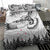 New Zealand Kea Bird Bedding Set Maori Tattoo and Silver Fern White Color