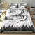 New Zealand Kea Bird Bedding Set Maori Tattoo and Silver Fern White Color