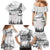 New Zealand Kea Bird Family Matching Mermaid Dress and Hawaiian Shirt Maori Tattoo and Silver Fern White Color