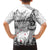 New Zealand Kea Bird Family Matching Off Shoulder Maxi Dress and Hawaiian Shirt Maori Tattoo and Silver Fern White Color