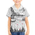 New Zealand Kea Bird Family Matching Off Shoulder Short Dress and Hawaiian Shirt Maori Tattoo and Silver Fern White Color