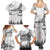 New Zealand Kea Bird Family Matching Summer Maxi Dress and Hawaiian Shirt Maori Tattoo and Silver Fern White Color