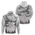 New Zealand Kea Bird Hoodie Maori Tattoo and Silver Fern White Color