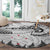 New Zealand Kea Bird Round Carpet Maori Tattoo and Silver Fern White Color