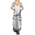 New Zealand Kea Bird Summer Maxi Dress Maori Tattoo and Silver Fern White Color