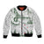 New Zealand Kea Bird Bomber Jacket Maori Tattoo and Silver Fern Green Color