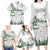 New Zealand Kea Bird Family Matching Long Sleeve Bodycon Dress and Hawaiian Shirt Maori Tattoo and Silver Fern Green Color