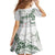 New Zealand Kea Bird Family Matching Mermaid Dress and Hawaiian Shirt Maori Tattoo and Silver Fern Green Color