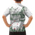 New Zealand Kea Bird Family Matching Off Shoulder Short Dress and Hawaiian Shirt Maori Tattoo and Silver Fern Green Color