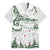 New Zealand Kea Bird Family Matching Off Shoulder Short Dress and Hawaiian Shirt Maori Tattoo and Silver Fern Green Color