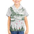 New Zealand Kea Bird Family Matching Off Shoulder Short Dress and Hawaiian Shirt Maori Tattoo and Silver Fern Green Color