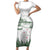 New Zealand Kea Bird Family Matching Short Sleeve Bodycon Dress and Hawaiian Shirt Maori Tattoo and Silver Fern Green Color