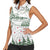 New Zealand Kea Bird Women Sleeveless Polo Shirt Maori Tattoo and Silver Fern Green Color