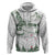 New Zealand Kea Bird Zip Hoodie Maori Tattoo and Silver Fern Green Color