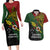 Papua New Guinea Chimbu Province Couples Matching Long Sleeve Bodycon Dress and Hawaiian Shirt PNG Birds Of Paradise Polynesian Arty Style LT03 Green - Polynesian Pride