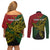 Custom Papua New Guinea Chimbu Province Couples Matching Off Shoulder Short Dress and Long Sleeve Button Shirts PNG Birds Of Paradise Polynesian Arty Style LT03 - Polynesian Pride