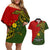 Custom Papua New Guinea Eastern Highlands Province Couples Matching Off Shoulder Short Dress and Hawaiian Shirt PNG Birds Of Paradise Polynesian Arty Style LT03 Green - Polynesian Pride