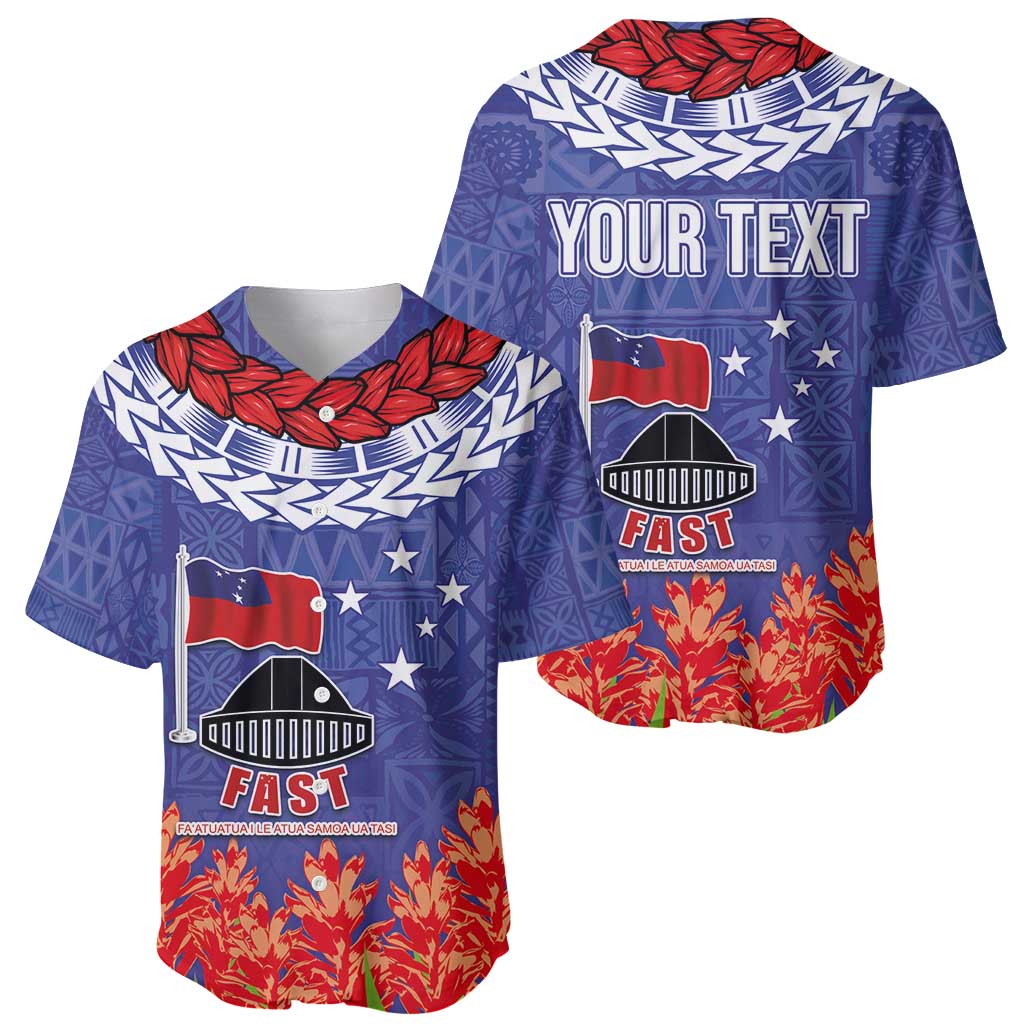 FAST Party Samoa Baseball Jersey Ula Fala Teuila Polynesian Tapa Pattern LT03 - Polynesian Pride