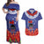 FAST Party Samoa Couples Matching Off Shoulder Maxi Dress and Hawaiian Shirt Ula Fala Teuila Polynesian Tapa Pattern