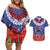 FAST Party Samoa Couples Matching Off Shoulder Short Dress and Hawaiian Shirt Ula Fala Teuila Polynesian Tapa Pattern