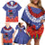 FAST Party Samoa Family Matching Off Shoulder Short Dress and Hawaiian Shirt Ula Fala Teuila Polynesian Tapa Pattern