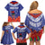 FAST Party Samoa Family Matching Off Shoulder Short Dress and Hawaiian Shirt Ula Fala Teuila Polynesian Tapa Pattern