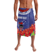FAST Party Samoa Lavalava Ula Fala Teuila Polynesian Tapa Pattern LT03 Blue - Polynesian Pride