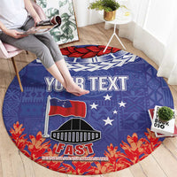 FAST Party Samoa Round Carpet Ula Fala Teuila Polynesian Tapa Pattern LT03 - Polynesian Pride