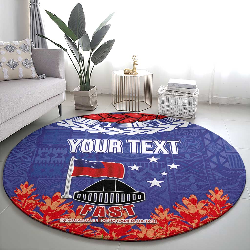 FAST Party Samoa Round Carpet Ula Fala Teuila Polynesian Tapa Pattern LT03 - Polynesian Pride
