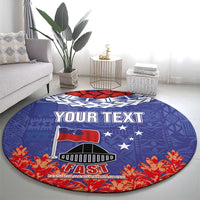 FAST Party Samoa Round Carpet Ula Fala Teuila Polynesian Tapa Pattern LT03 - Polynesian Pride